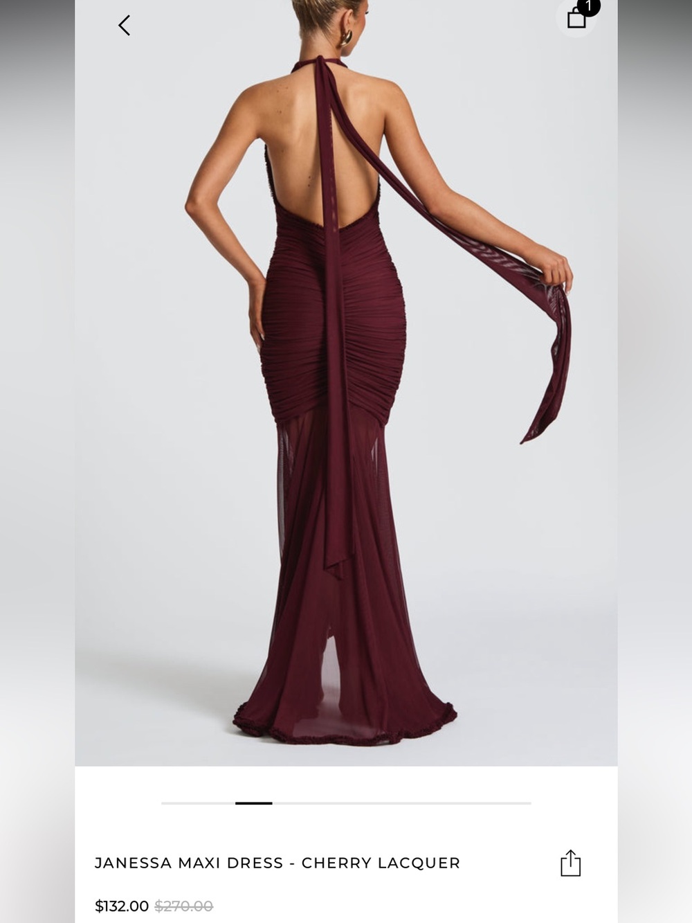 Babyboo Janessa Maxi Dress – Cherry Lacquer - Picture 4 of 8
